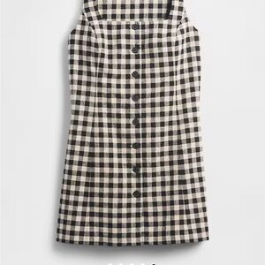 Linen-Blend Button-Front Mini Dress NWT